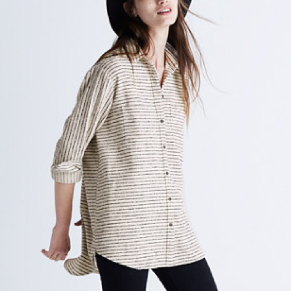 Madewell Flannel Oversized Ex-Boyfriend Shirt